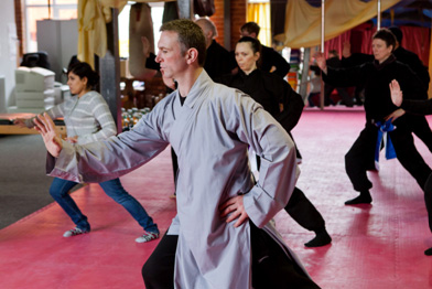Tai Chi Retreat Shaolin Monk Teacher Sifu Nei Jia retreat teacher in kerala india holding tai chi classes